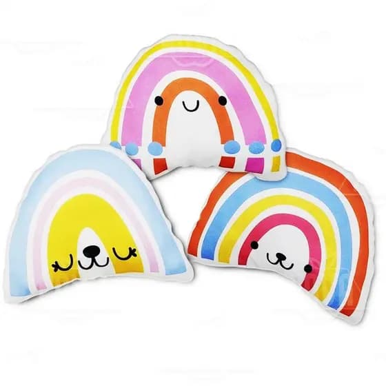 travesseiro Naninha para Bebê Contorno para Berço de Arco-íris - Conforto e Sonhos Coloridos para o seu Bebê