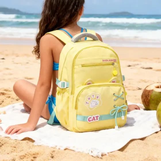 Mochila de grande capacidade, perfeita para estudantes e para quem quer viajar com estilo.