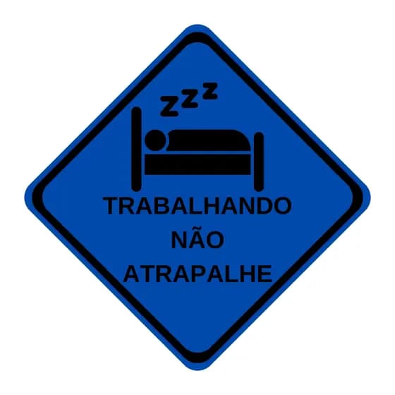Placa Decorativa "Trabalhando" Ecológica