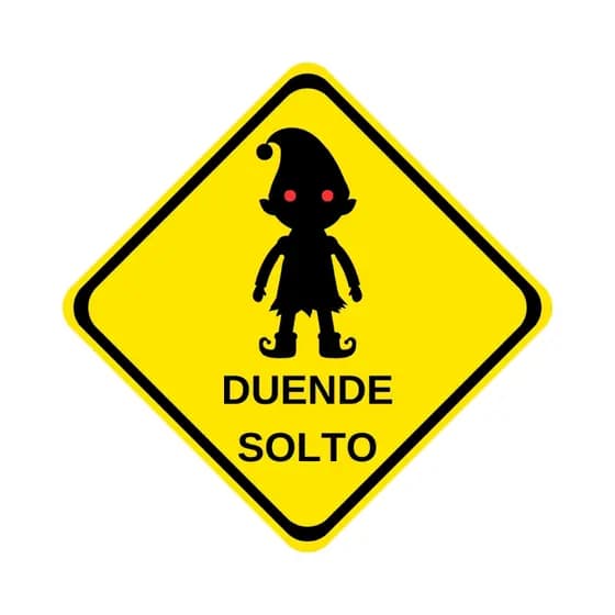Placa Decorativa "Duende Solto" Ecológica