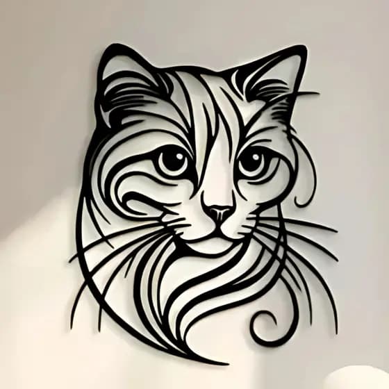 Decoração de Parede Ecológica Modelo Gato