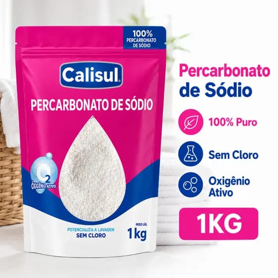Percarbonato 100% Puro Tira Manchas Roupas Brancas e Coloridas