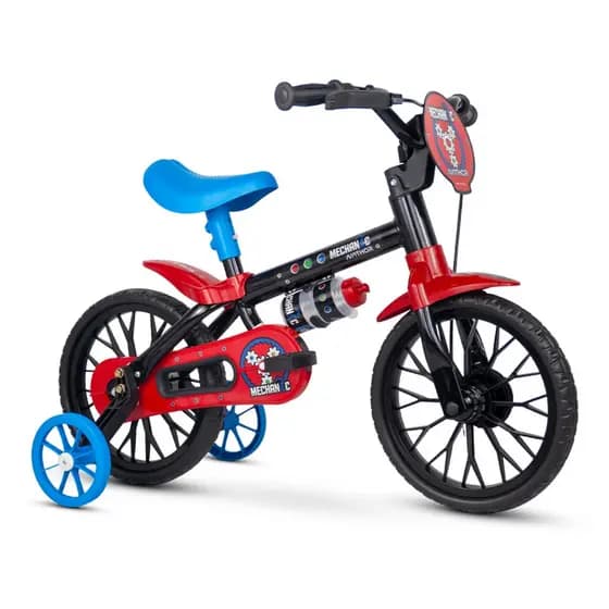Bicicleta Bike Criança 2 A 5 Anos Aro 12 MECHANIC Nathor Infantil C/ Rodinha MENINO de 90cm a 1m