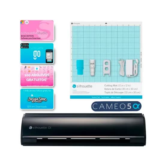 Silhouette Cameo 5 Alpha Preto Máquina De Recorte Avançada