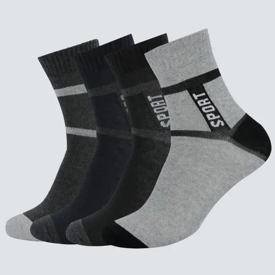 Kit 6 Pares Meia Algodão Cano Longo Sport Conforto Masculina Dia a Dia