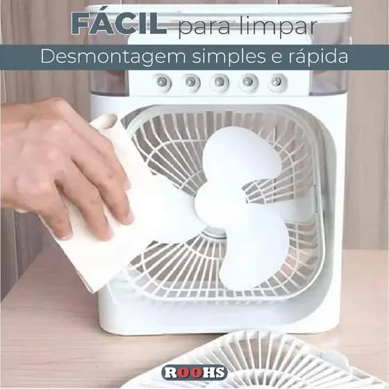Refrigerador De Ar Ventilador Umidificador Portátil Com Led Reservatório De Água Led Envio Imediato Direto Fabrica