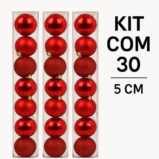 Kit de30 Bolas de 5 cm. Dê um toque de delicadeza e charme à sua decoração com nosso diversas cores.