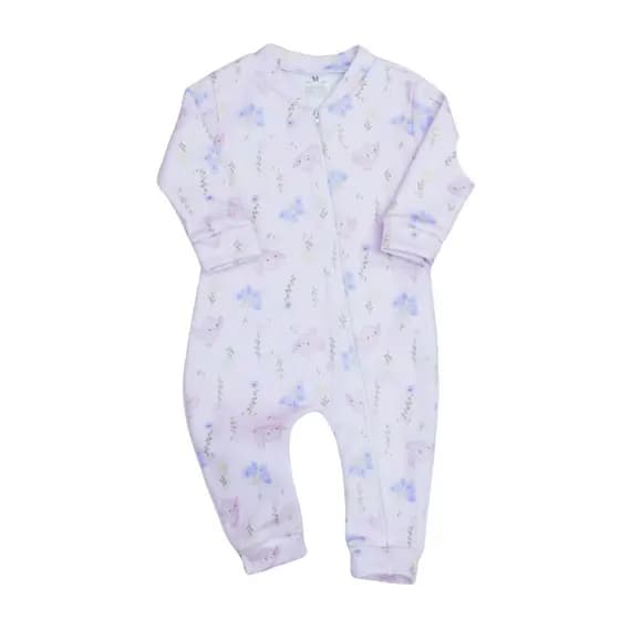 Macacão Soft Bebe Menina Estampa Passarinhos Macio Quentinho Roupas de Bebê Inverno Macacao Pijama