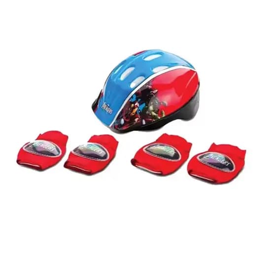 Kit de Proteção Infantil Vingadores Capacete Cotoveleira Joelheira Multikids Skate Bicicleta