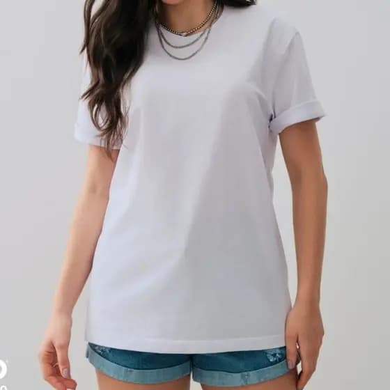 Camiseta Lisa Feminina Gola Redonda 100% Algodão