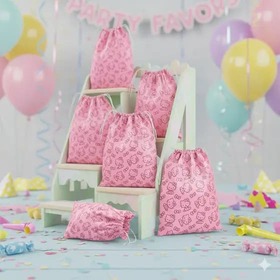 Kit Lembrancinha Hlo Kity Sacolinha Surpresa Festa Infantil Menina