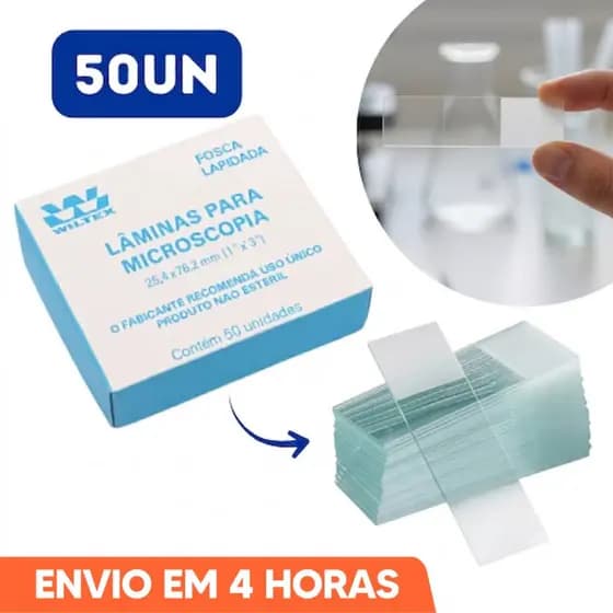 Lâmina Para Microscopia Fosca Lapidada 50un Marca Wiltex