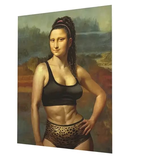 Placa Decorativa MDF 3mm / Monalisa de Top e Calcinha / Quadro Decorativo 20X30 (A4)