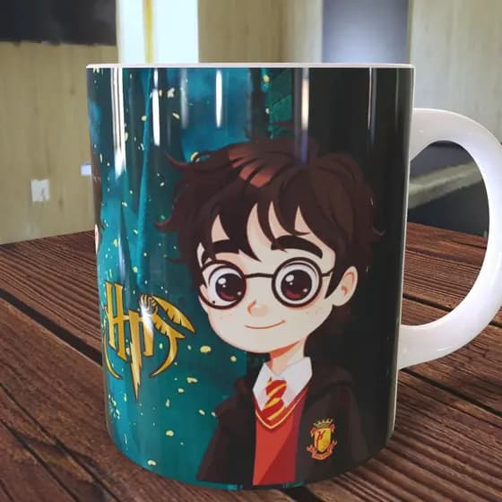 Caneca 326ml Porcelana Harry Potter / Desenho Anime / Premium AAA efeito brilhante e Colorido / HP