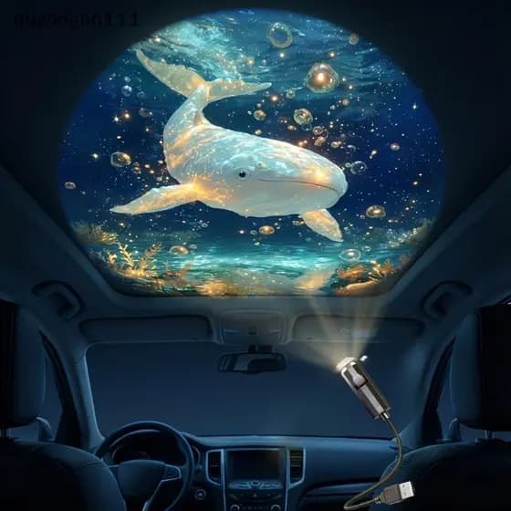 (duyonglin111) Lâmpada LED Para Projetor Oceano Alimentada Por USB 8 Peças Painéis De Luz Vida Marinha Berçário De Bebê