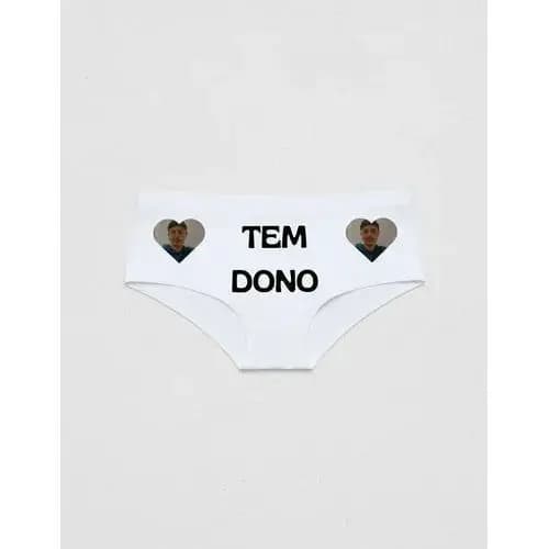 Calcinha Boxer Personalizada Tem Dono Foto Frase