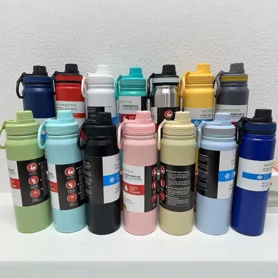 Garrafa térmica capacidade 600ml,800ml 1000ml ,Garrafa Térmica com Alça em Aço Inoxidável