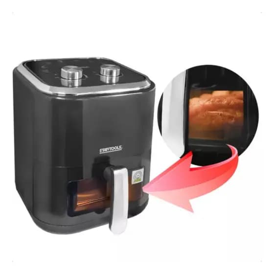 FRITADEIRA ELETRICA S/OLEO AIRFRYER COM RETROVISOR LED 5L 220V 1350W