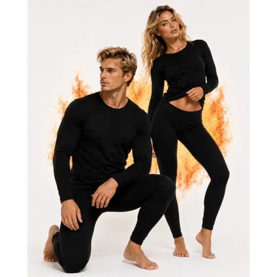 Kit 2 Conjunto Térmico Masculino Feminino Segunda Pele Flanelado Frio Inverno