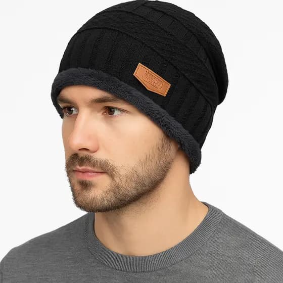 Touca Gorro Inverno Confortável Masculina Feminina Forrada Pelúcia Frio Intenso