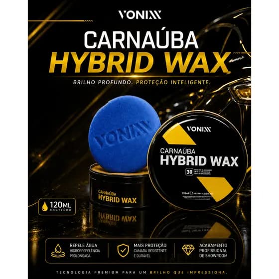 Cera De Carnauba Hybrid Wax Super Protetora 240g Vonixx