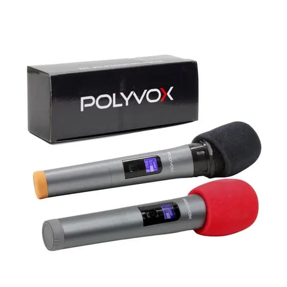 Par de Microfones Sem Fio Polyvox Xm-123
