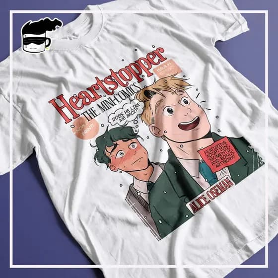 Camisa Heartstopper Nick Charlie Série Unissex