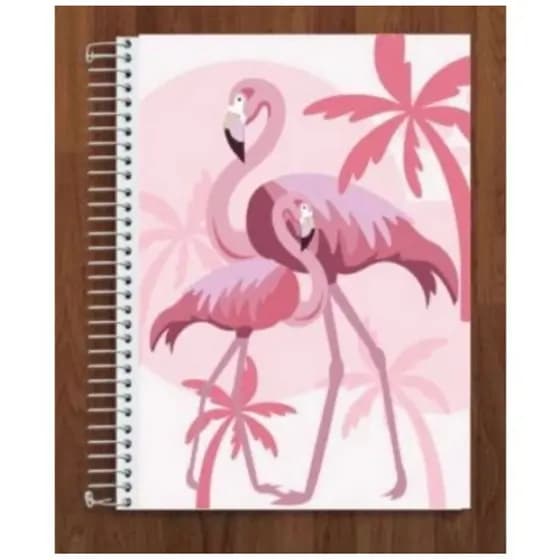 Adesivo Para Capa De Caderno Escolar Flamingos