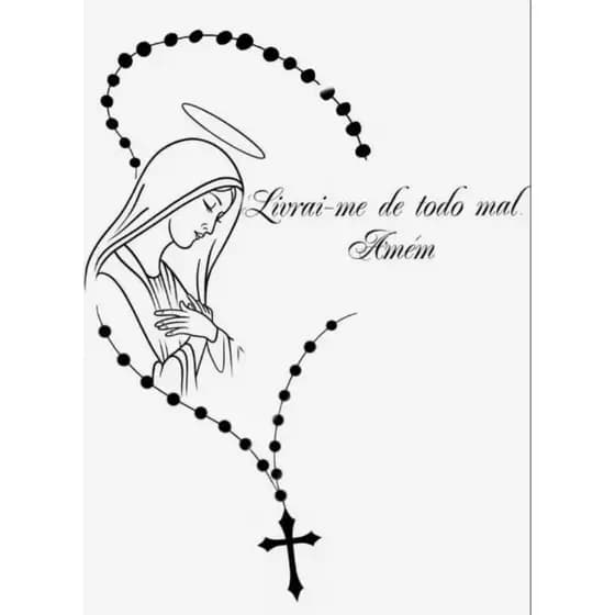 Adesivo Para Decoração Parede Nossa Senhora Terço