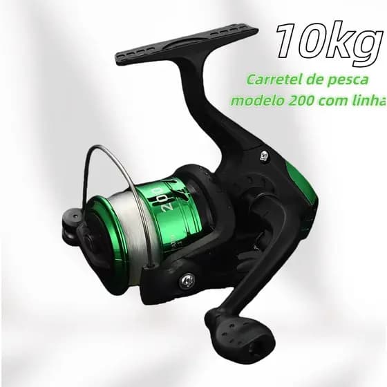 Molinete Pesca Ultra Light Micro Com Linha Esquerdo 03 rolamentos Intercambiável pesca leve.