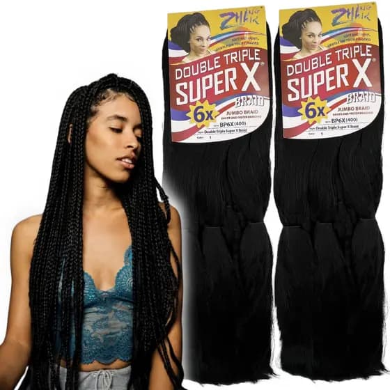 2 Pacotes Cabelo Jumbo Super X Jumbão Tranças Box Braid Kanekalon Zhang Hair