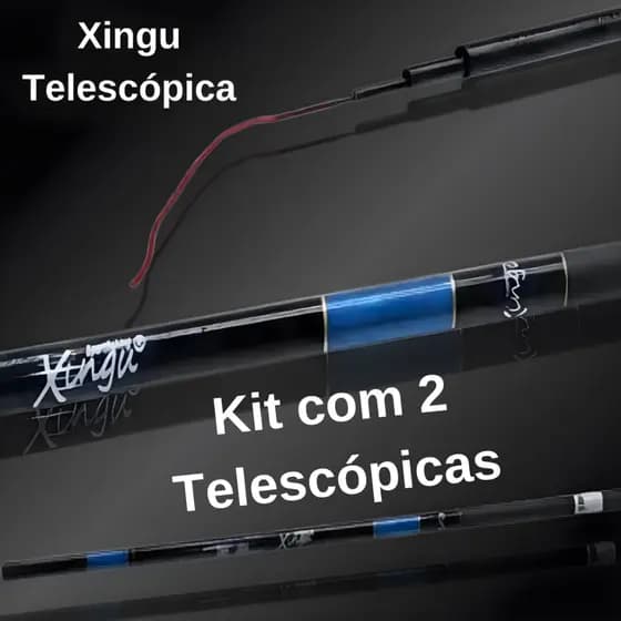 Kit pesca Completo 2 Varas Telescopicas Varios Tamanhos Caniço de Pesca + Enrolador de Linha Gratis Carbono Vara Barato
