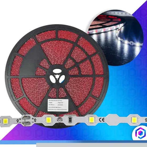 100m Fita Led Flexível 12v A Prova D'agua 2835 42l/m Ip67 Branco Quente e Branco Frio