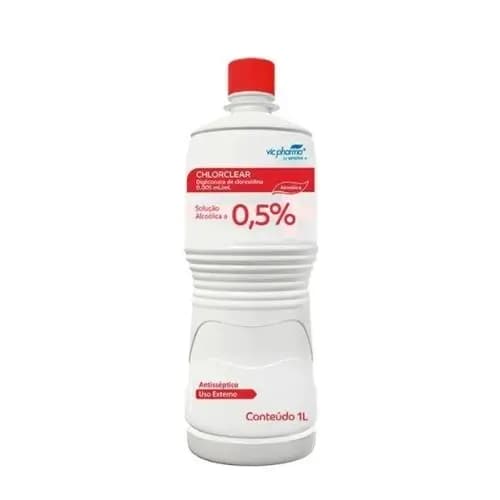 Clorexidina Alcoólica 0,5% Chlorclear ColourSafe Antisséptico 1 litro - Vic Pharma