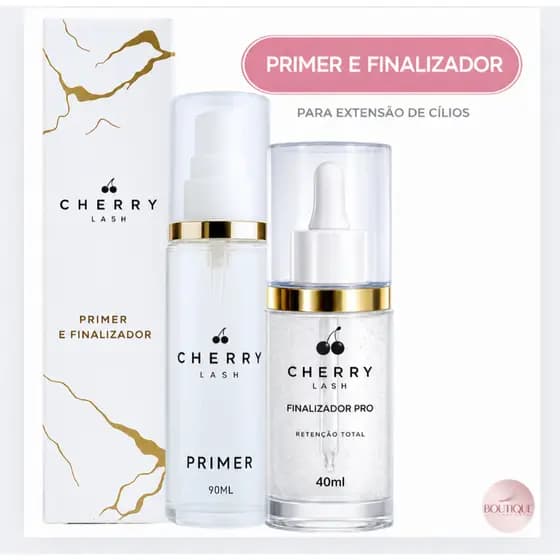 Kit Retenção Primer e Finalizador Cherry Lash Descartáveis