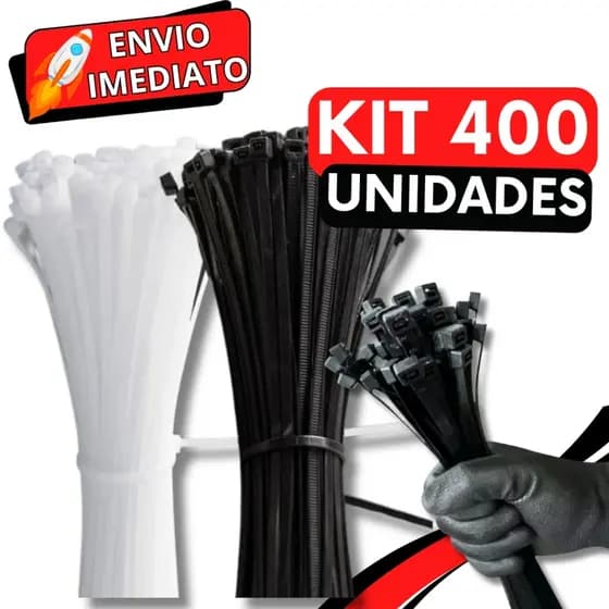 KIT Jogo 400 Enforca Gato Abraçadeira de Nylon Braçadeira Cintas Plásticas Super Resistente Presilha para Fios