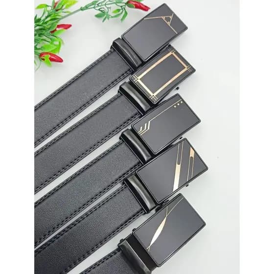 Cinto Tradicional Luxo Social Masculino Em Couro Sintetico Com Catraca Reforçada Moda Social