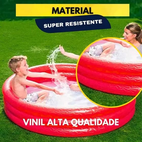 Piscina Infantil Inflável Pvc 140 Litros 122 x 25cm Praia Piscina Campo Casa Cores Sortidas Para Crianças