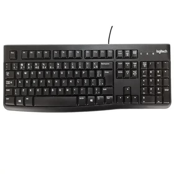Teclado Computador Preto Teclado Com Ç - Teclado Com Fio Usb