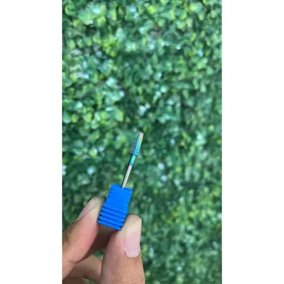 Broca de Tungstênio Conica média de Ponta Redonda Colorida Azul Kaisa