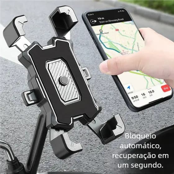 Suporte de Celular Moto/Bicicleta Elétrica – Anti-Vibração, Impermeável, Navegação