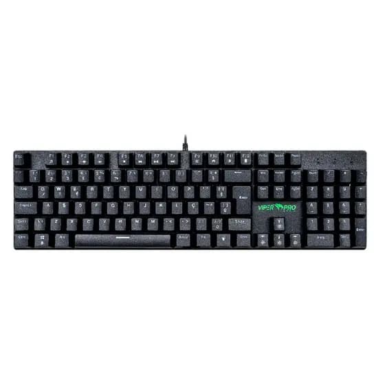 Teclado Mecanico Gamer Viper Pro Mamba RGB Switch Red Linear Silencioso Layout ABNT2