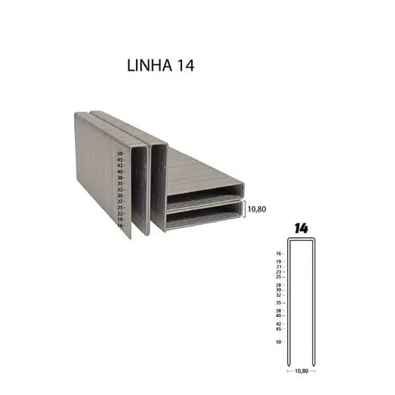 Grampo 14 30mm para Grampeador Pneumático 14/30 Guara com 17.936 unid.