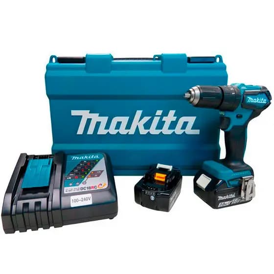 Parafusadeira/Furadeira Impacto 1/2" Bateria 18v Lxt Makita Dhp483rfe