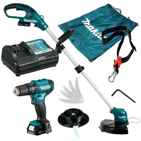 Parafusadeira Furadeira Aparador Grama Bateria 12v Bivol
