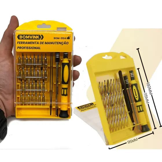Kit 32 Ferramentas mini chaves fenda philips Torx T3 T4 T5 T6 T7 T8 T9 T10 T15 T20 chaves