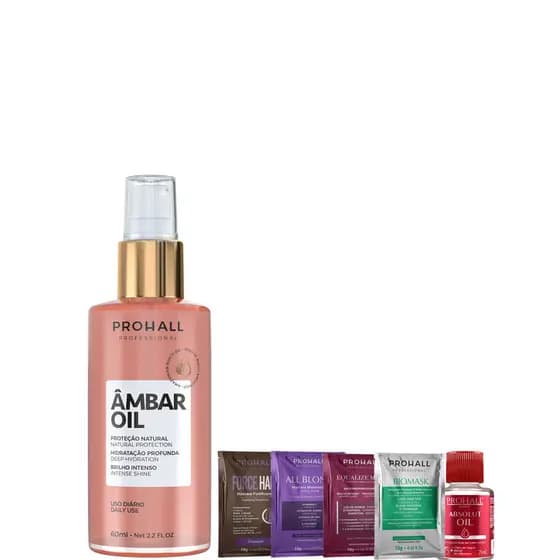 Óleo Finalizador Ambar Oil 60ml Brilho E Proteção Prohall