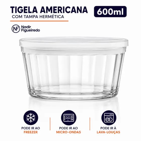 Tigelas De Vidro Com Tampa 600ml Potes Hermetico De Vidro Pote de vidro com tampa hermética 600ML