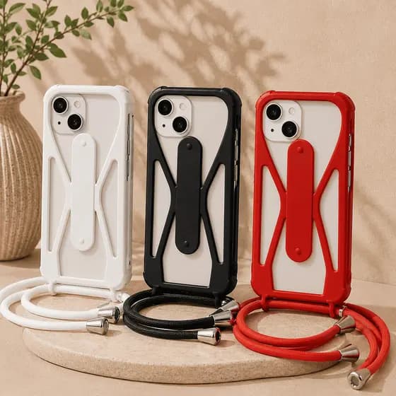 Cordão Com Capa Universal de Silicone Para Pendurar, alça esportiva, suporte Anti-Perda