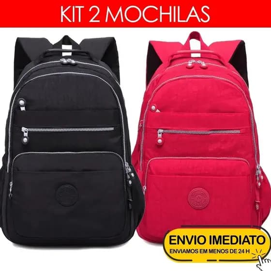 Kit com 2 Mochilas Unissex para Notebook | Resistentes, Espaçosas e Confortáveis